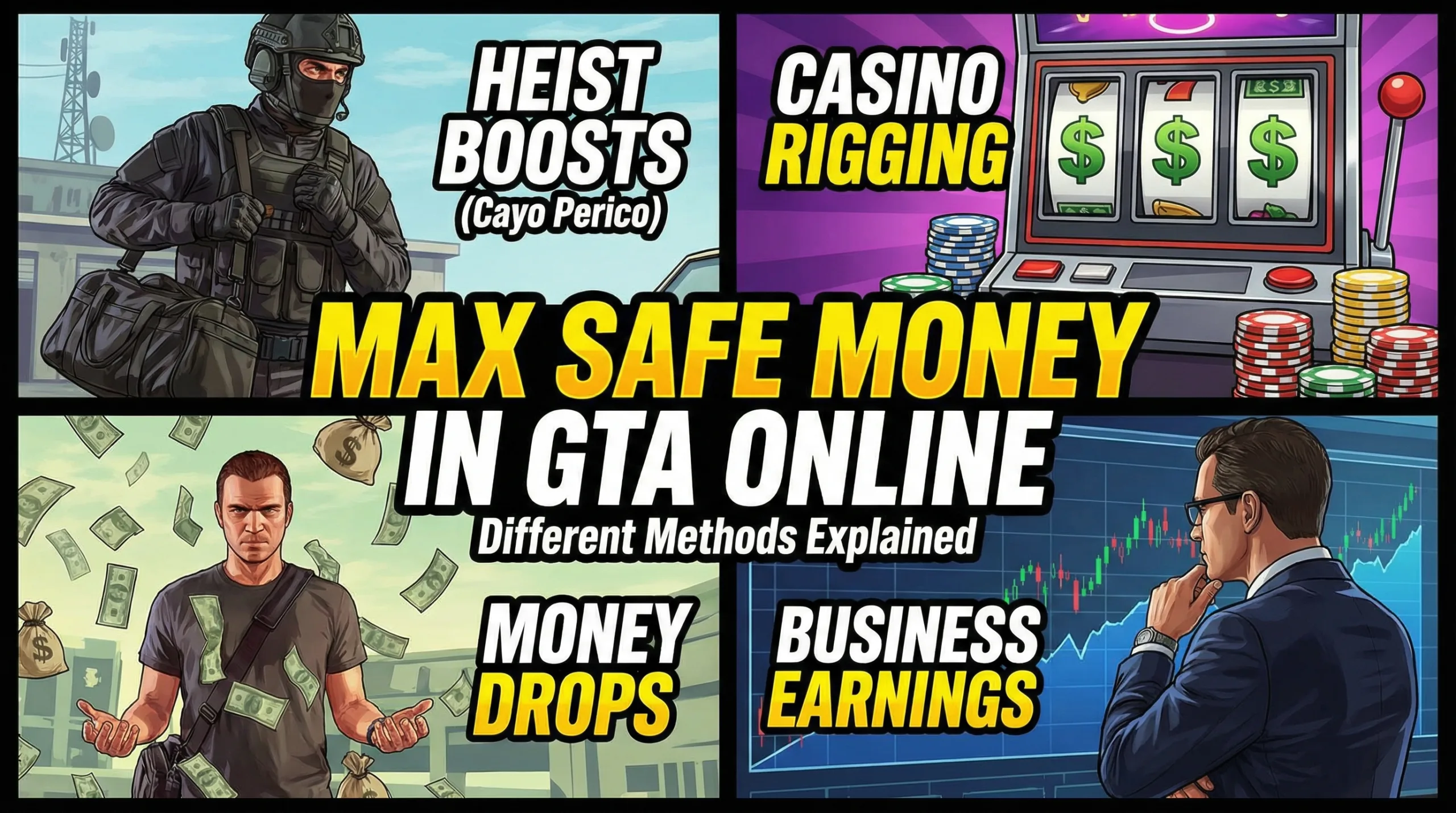 GTA Safe Money Limits using different methods