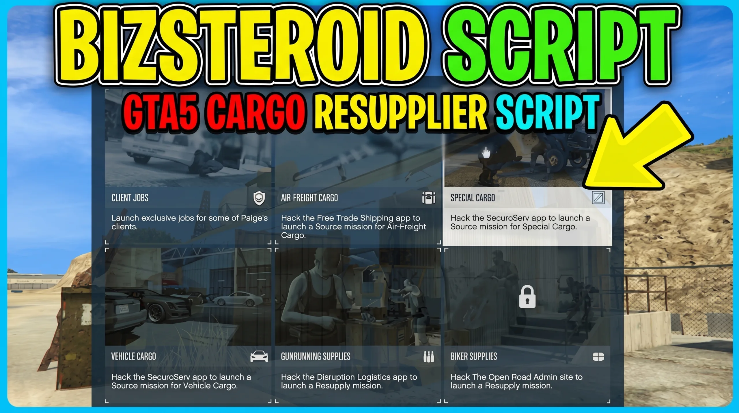 Biz-teroids Cargo Restocker Script for Yimv2 Enhanced